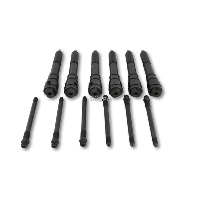 DiigParr 6 Piece Fuel Injector 6211-12-3500  Fits for Komatsu Engine SA6D140E-2A-7