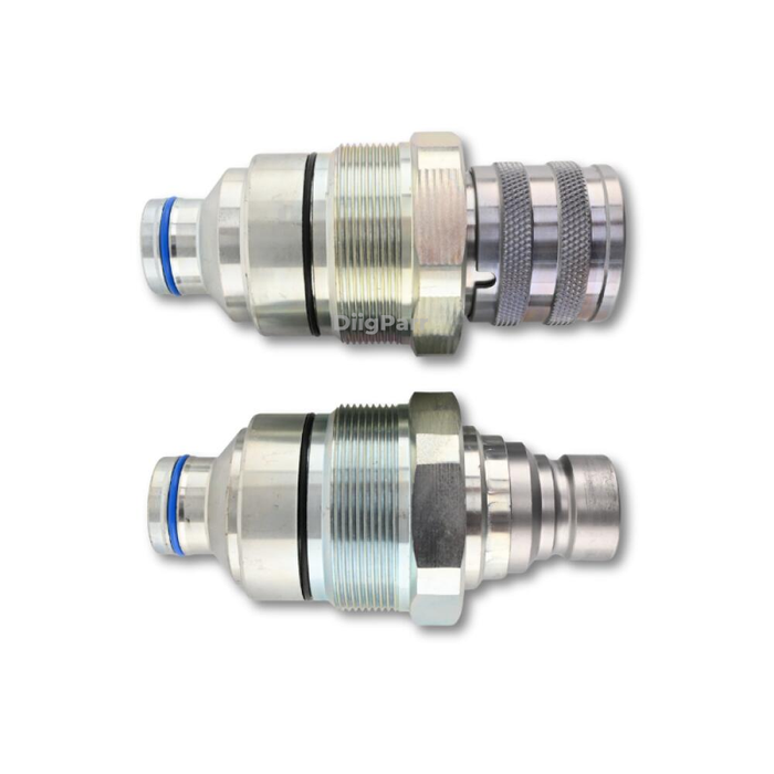 DiigParr Male & Female Flat Face Coupler Kit V1311-77140 V1311-77150 Fits for Kubota Track Loader
