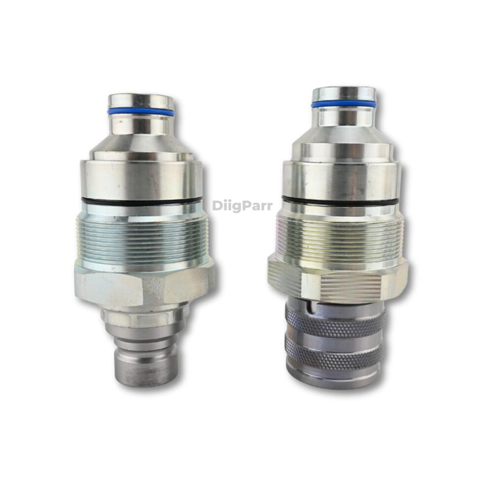 DiigParr Male & Female Flat Face Coupler Kit V1311-77140 V1311-77150 Fits for Kubota Track Loader