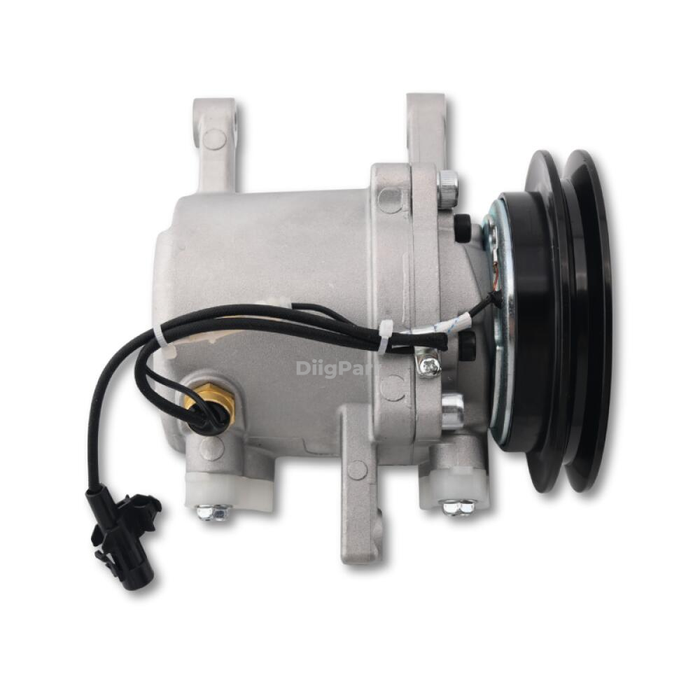 DiigParr Air Conditioning Compressor T2055-72210 T205572210 Fits for Kubota Excavator KX080-3 KX121-3 KX161-3 U45-3 U50-3