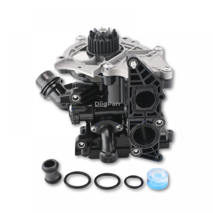 DiigParr Water Pump Thermostat Housing Assembly 06L121111 for Volkswagen Atlas Beetle Passat Audi A3 A4 Q3 Q5
