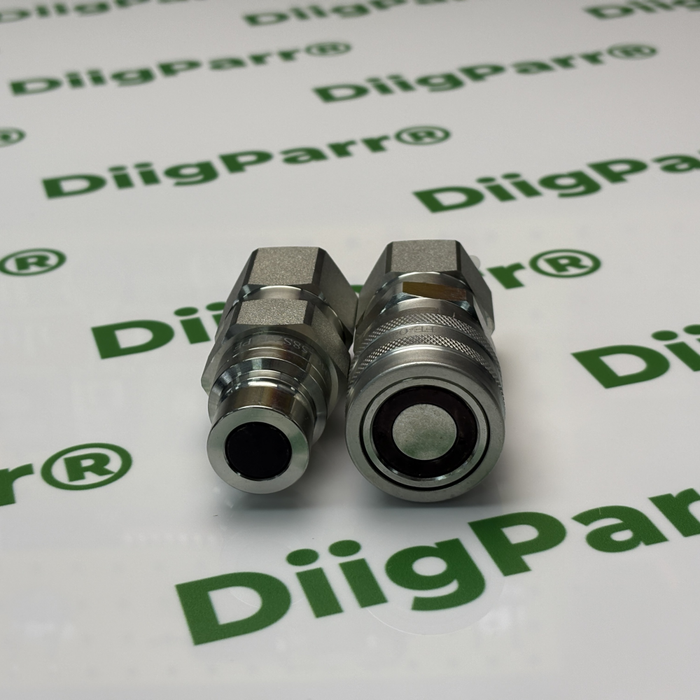DiigParr Male and Female 153-2995 153-2994 Flat Face Coupler For Caterpillar 1/2" Body