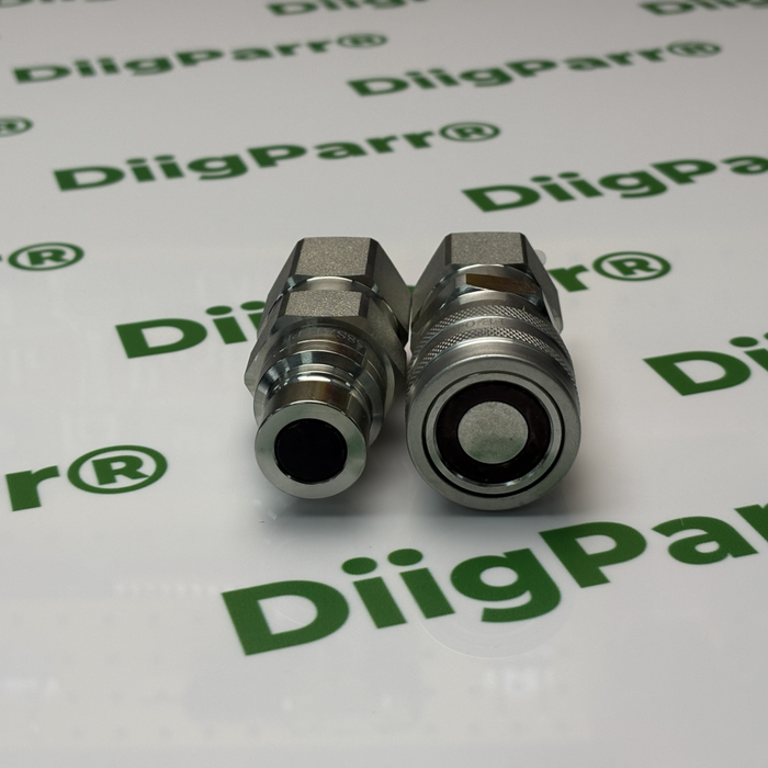 DiigParr Male and Female 153-2995 153-2994 Flat Face Coupler For Caterpillar 1/2" Body