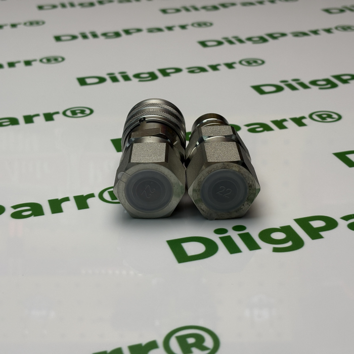 DiigParr Male and Female 153-2995 153-2994 Flat Face Coupler For Caterpillar 1/2" Body
