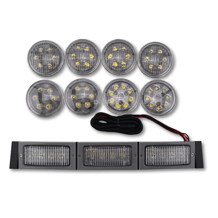 DiigParr 228W 12V 24V LED Front Hood Light Conversion Kit for John Deere Tractor 4050 4250 4450 4055 4255 4455