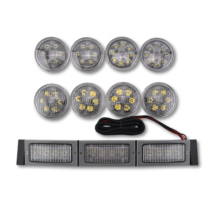 DiigParr 228W 12V 24V LED Front Hood Light Conversion Kit for John Deere Tractor 4050 4250 4450 4055 4255 4455