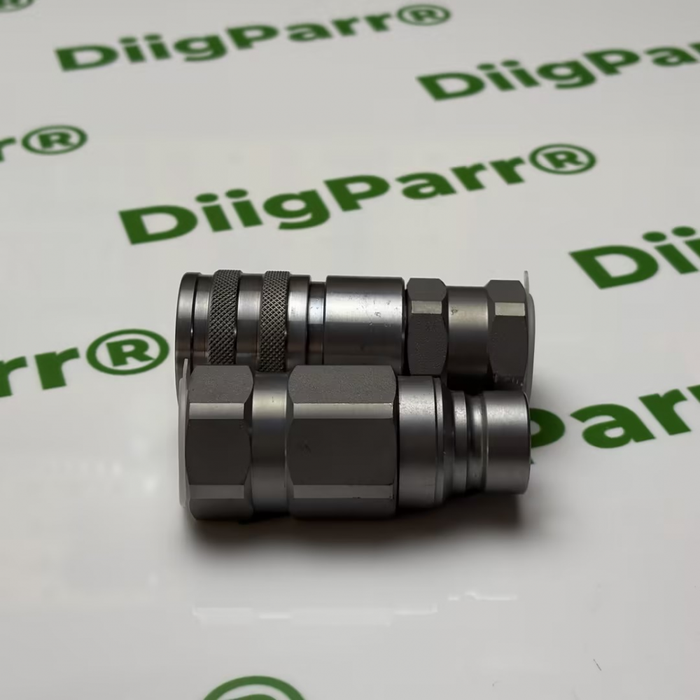 DiigParr Hydraulic Flat Face Coupler Kit AT312470 KV14216 For John Deere 250 317 325 332D