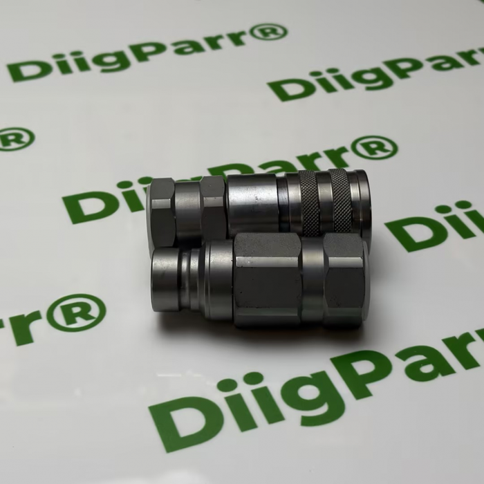 DiigParr Hydraulic Flat Face Coupler Kit AT312470 KV14216 For John Deere 250 317 325 332D