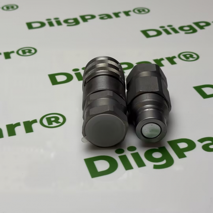 DiigParr Hydraulic Flat Face Coupler Kit AT312470 KV14216 For John Deere 250 317 325 332D