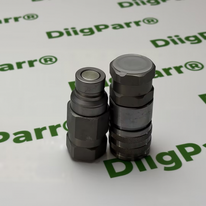 DiigParr Hydraulic Flat Face Coupler Kit AT312470 KV14216 For John Deere 250 317 325 332D