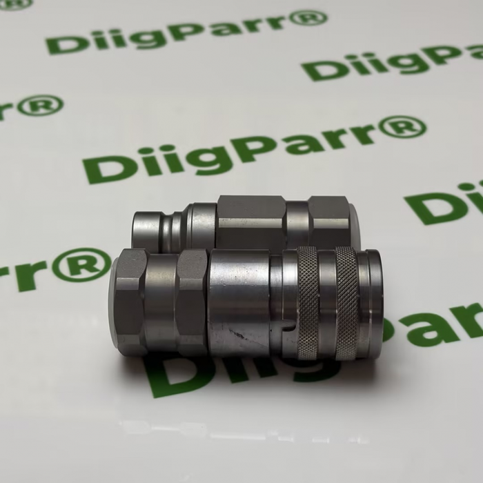 DiigParr Hydraulic Flat Face Coupler Kit AT312470 KV14216 For John Deere 250 317 325 332D