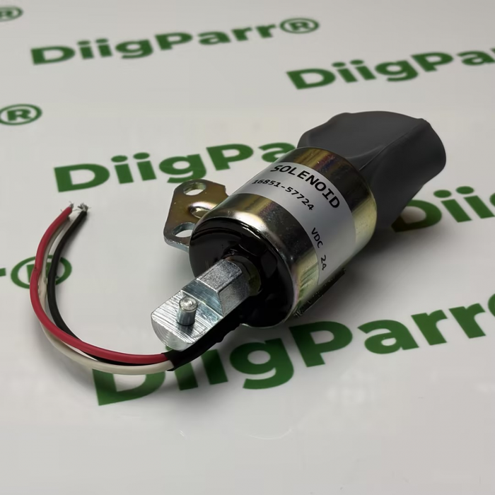 DiigParr 24V Shut Sown Solenoid 16851-57724, 1756ES-24SULB1S5 for Kubota Engine Z482 D722 D902