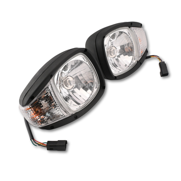 DiigParr 24V Headlight 344-3456 3443456 344-3455 3443455 Fits for Caterpillar CAT Engine C7 C6.6 C4.4 Loader 924H 924K 930G 930K