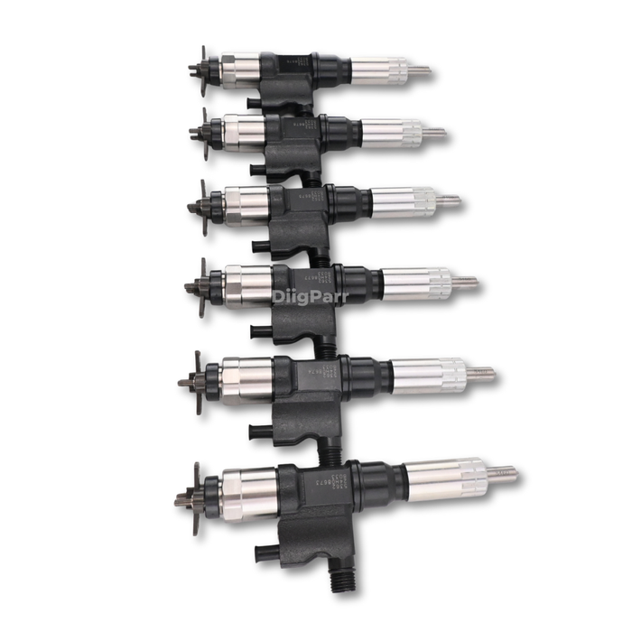 DiigParr 6 Piece Fuel Injector 8-97602803-4 AP53904 Fits for Isuzu Engine 6HK1 Truck FTR FVR FXR HTR HVR HXR T6500 T7500 T8500