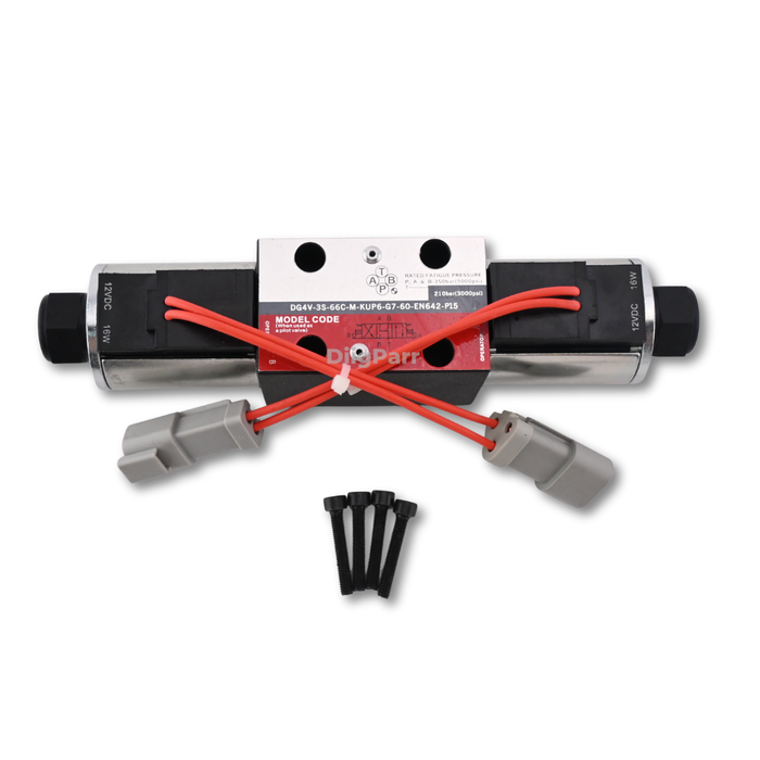 DiigParr 12V Solenoid Valve 223-8181 2238181 Fits for Caterpillar CAT 416D 420D 424B 428D 430D 432D 438D 442D Backhoe Loader