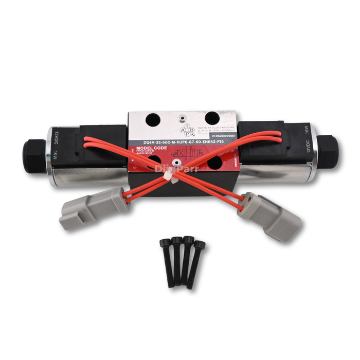 DiigParr 12V Solenoid Valve 223-8181 2238181 Fits for Caterpillar CAT 416D 420D 424B 428D 430D 432D 438D 442D Backhoe Loader