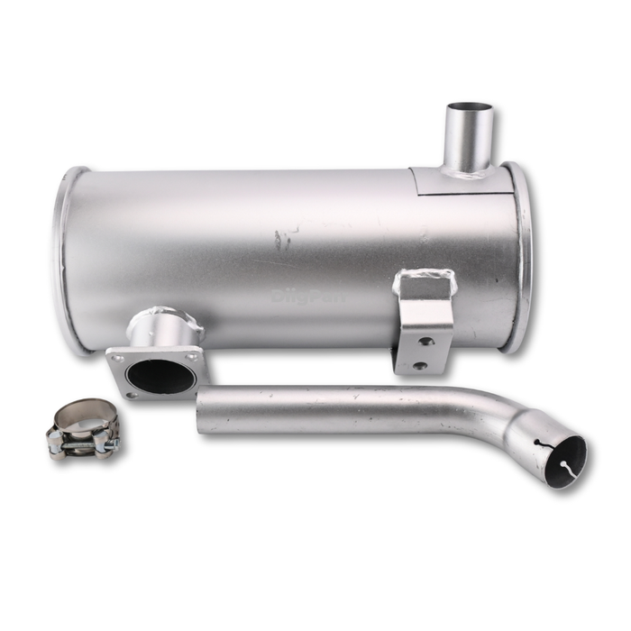 DiigParr Muffler Silencer 60mm Inlet 40mm Outlet For Yanmar Excavator VIO75 400mm Height