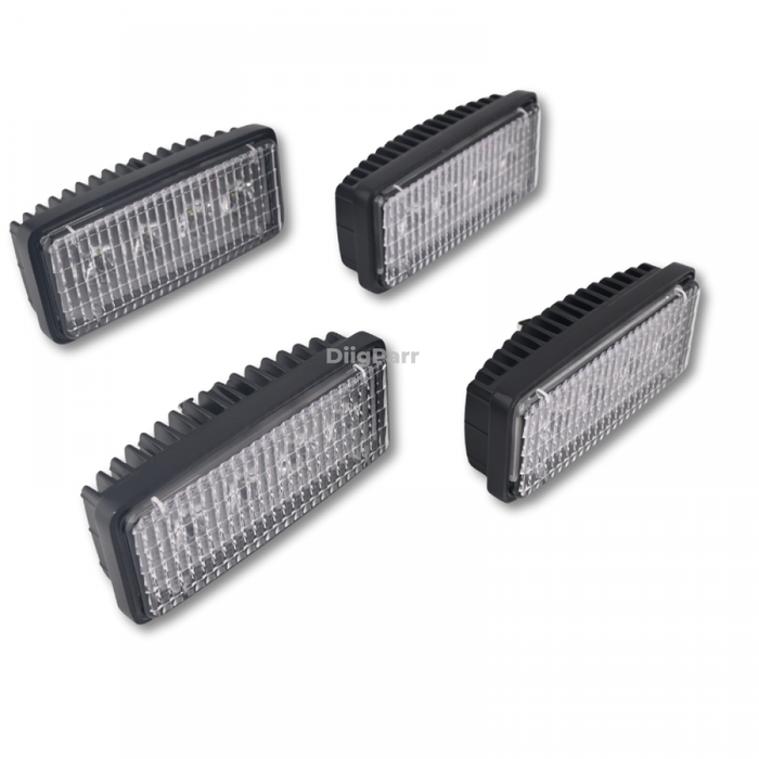 DiigParr 4 PCS LED Upper Cab Light Lamp RE306510 Fits for John Deere 7210 7410 7510 7610 7710 7810